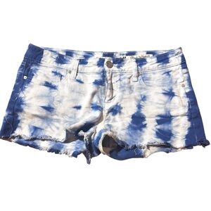 Indigo Rein Jean Shorts Bleached Tie Dye Shorts Size 11